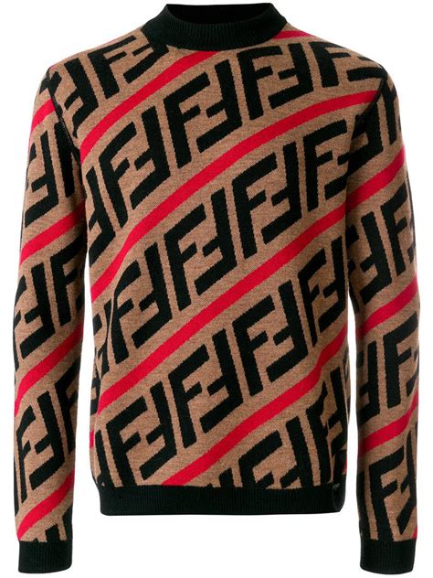 fendi diagonal sweater|fendi sweaters for men.